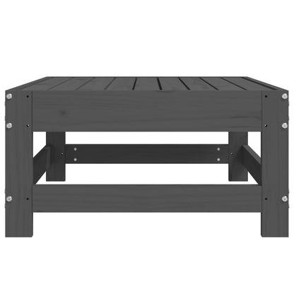 vidaXL Tabouret de jardin gris en pin massif