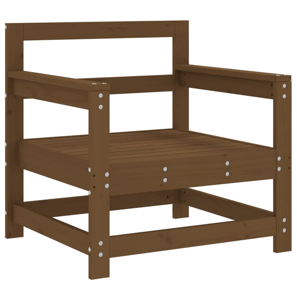 vidaXL Chaises de jardin 2 pcs Bois de pin massif marron miel