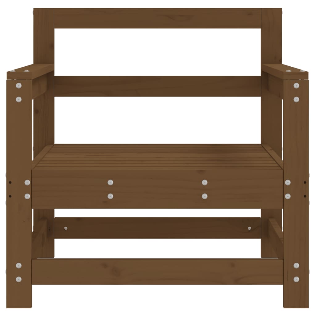 vidaXL Chaises de jardin 2 pcs Bois de pin massif marron miel