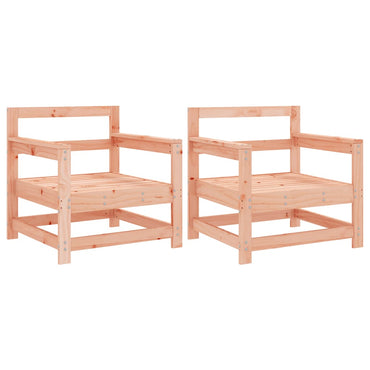 vidaXL Gartenstühle 2 Stk. Massivholz Douglasie