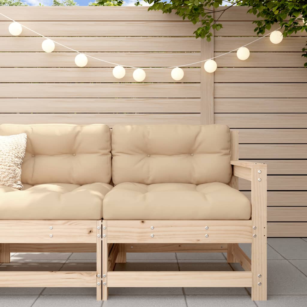 vidaXL Canapé d'angle de jardin en bois de pin massif