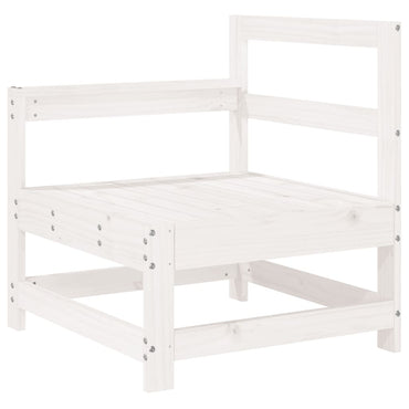 vidaXL Canapé d'angle de jardin blanc bois de pin massif