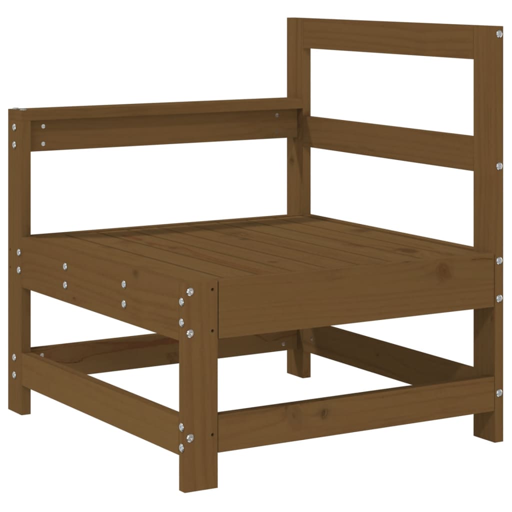 vidaXL Canapé d'angle bois de pin massif marron miel