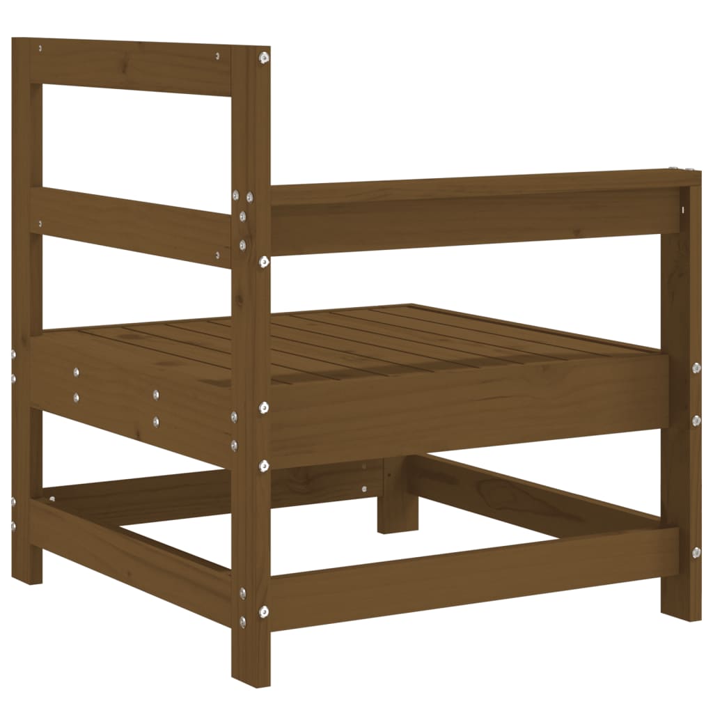 vidaXL Canapé d'angle bois de pin massif marron miel