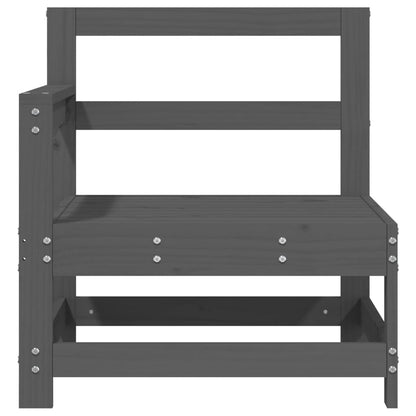 vidaXL Canapés d'angle de jardin 2 pcs Gris Bois de pin massif
