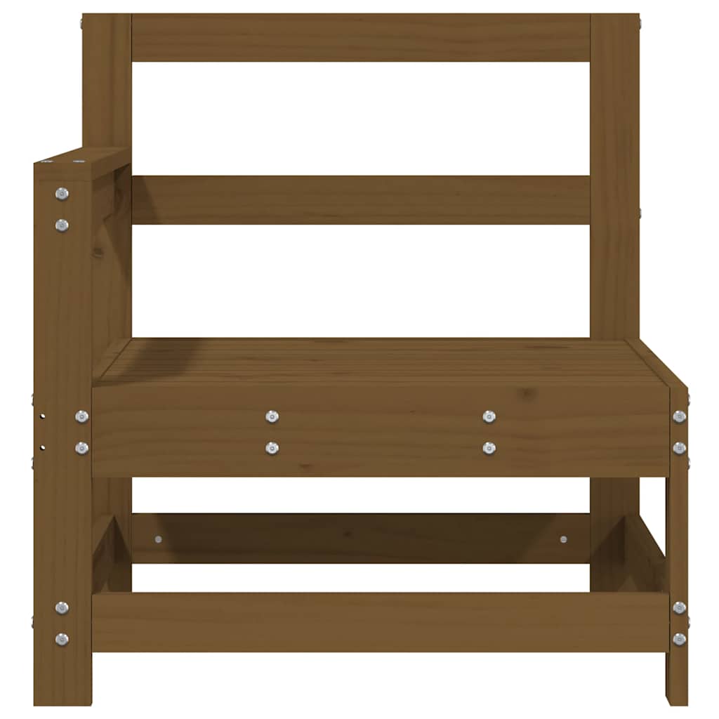 vidaXL Canapés d'angle de jardin 2 pcs Marron miel Bois de pin massif
