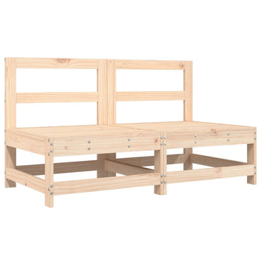 vidaXL Canapés centraux de jardin 2 pcs Bois de pin massif