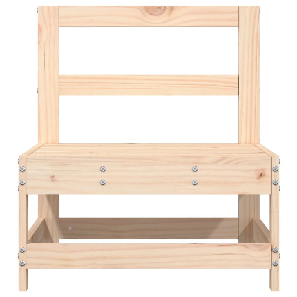 vidaXL Canapés centraux de jardin 2 pcs Bois de pin massif