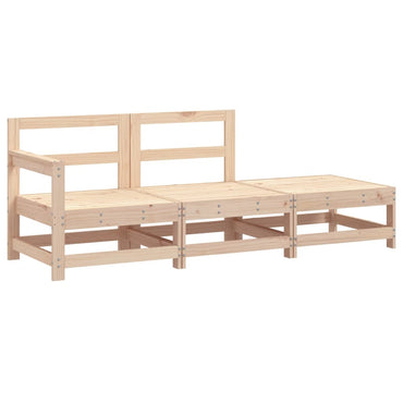 vidaXL Salon de jardin 3 pcs en bois de pin massif