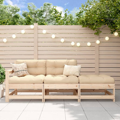 vidaXL Salon de jardin 3 pcs en bois de pin massif