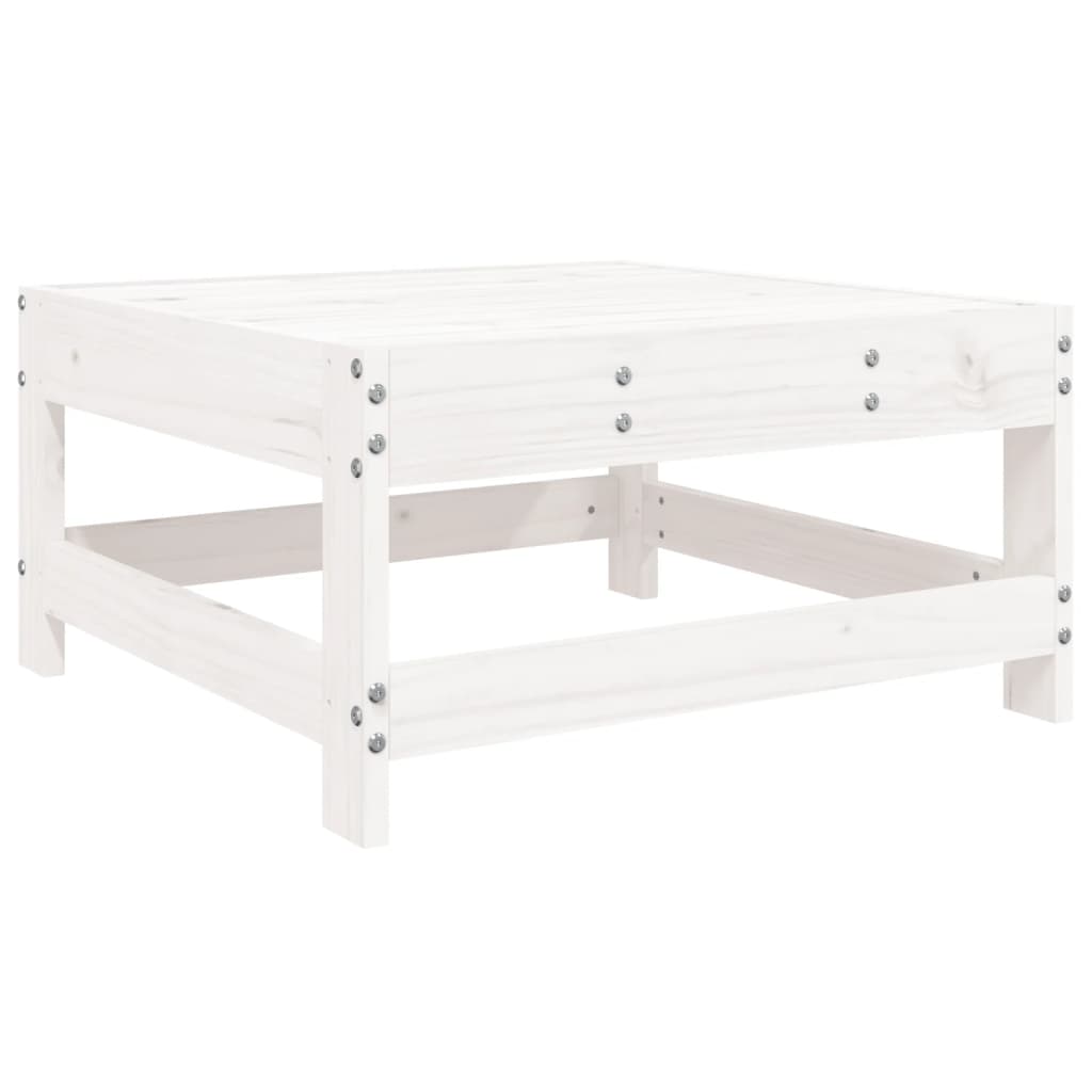vidaXL Ensemble de jardin 3 pcs Blanc Bois de pin massif