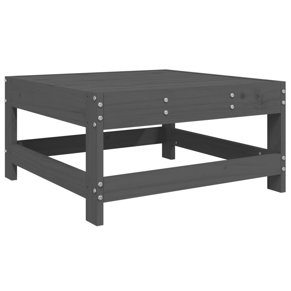 vidaXL Salon de jardin 3 pcs Gris Bois de pin massif
