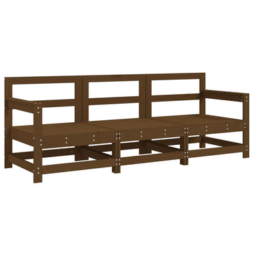 vidaXL Salon de jardin 3 pcs Marron miel Bois de pin massif