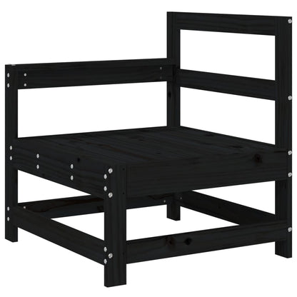 vidaXL Ensemble de mobilier de jardin 3 pcs Noir Bois de pin massif