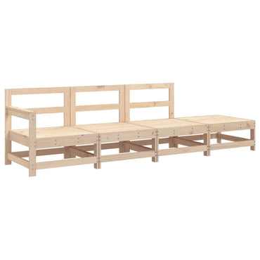 vidaXL Salon de jardin 4 pcs Bois de pin massif