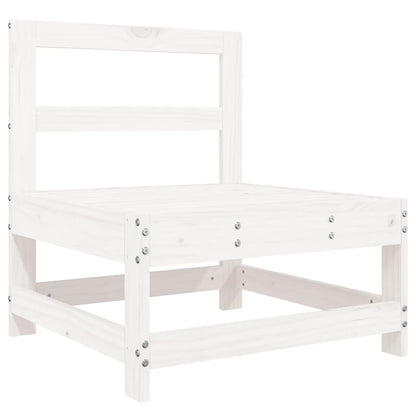 vidaXL Ensemble de mobilier de jardin 4 pcs Blanc Bois de pin massif
