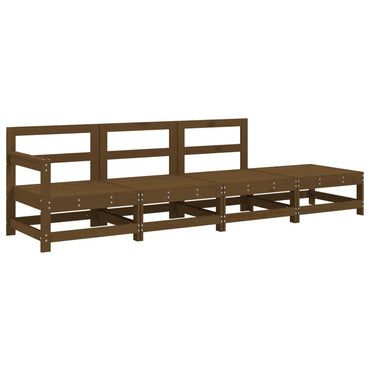 vidaXL Ensemble de mobilier de jardin 4 pcs Marron miel Bois de pin massif
