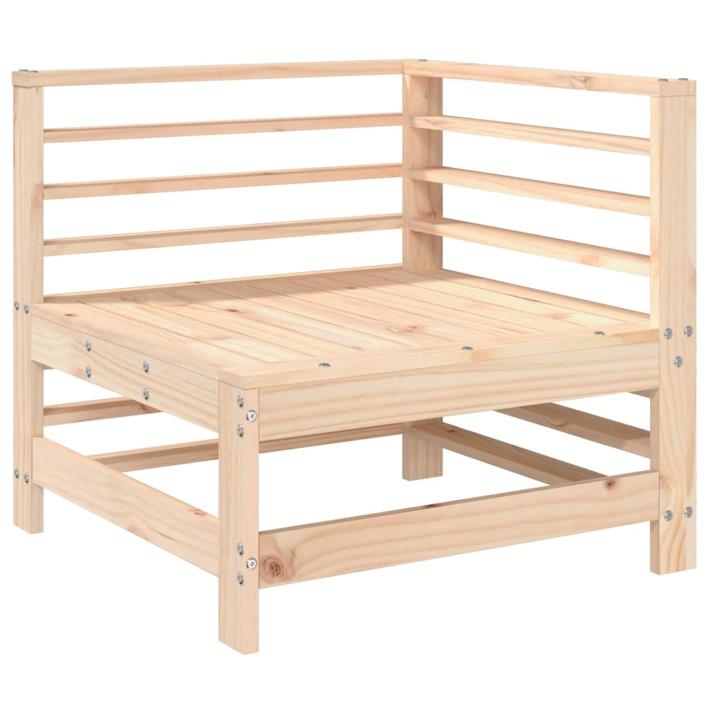 vidaXL Canapé d'angle de jardin en bois de pin massif