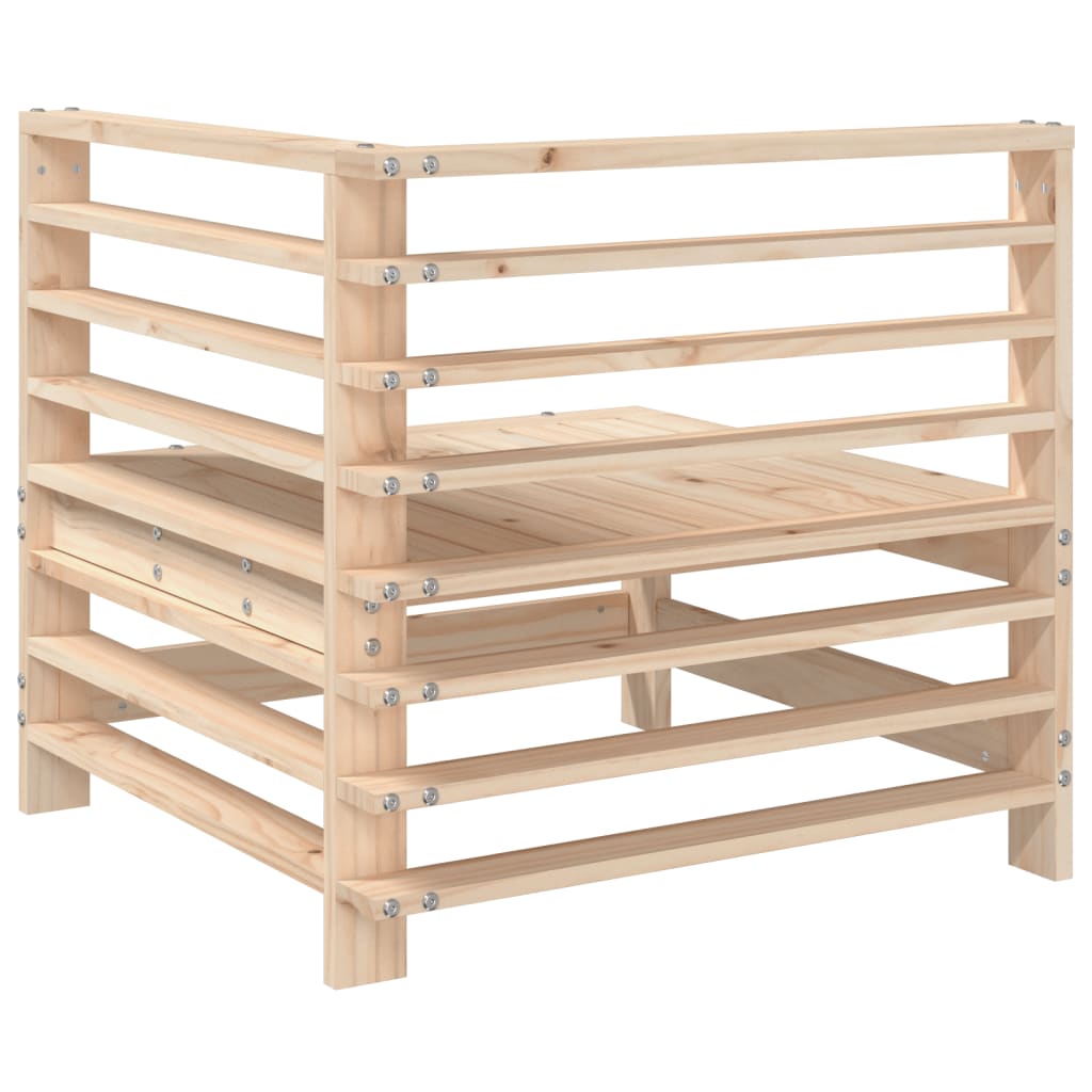 vidaXL Canapé d'angle de jardin en bois de pin massif