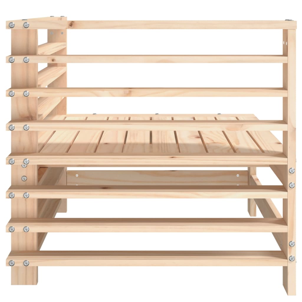 vidaXL Canapé d'angle de jardin en bois de pin massif