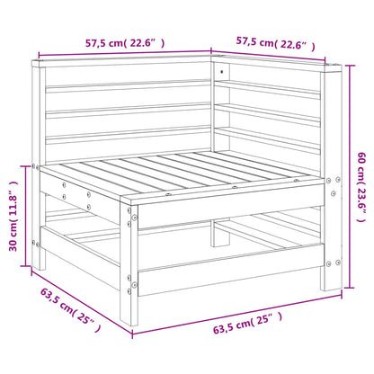 vidaXL Garten-Ecksofa Massivholz Douglasie