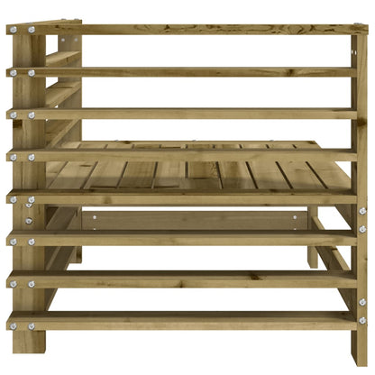 vidaXL Garten-Ecksofa Imprägniertes Kiefernholz