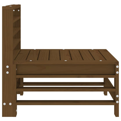 vidaXL Canapé d'angle de jardin marron miel en pin massif