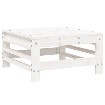 vidaXL Tabouret de jardin blanc en pin massif