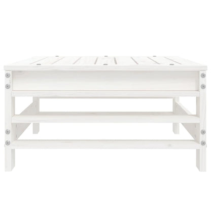vidaXL Tabouret de jardin blanc en pin massif