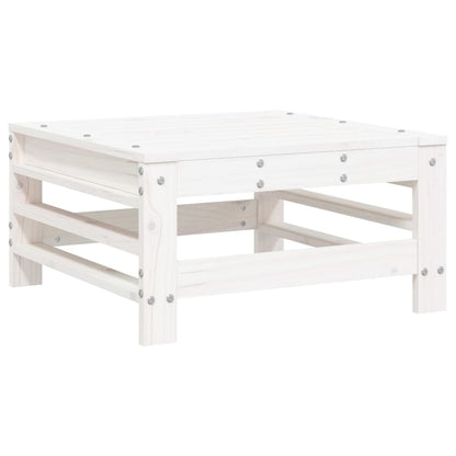 vidaXL Tabouret de jardin blanc en pin massif