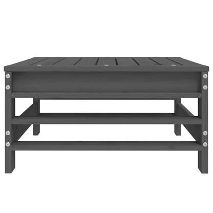vidaXL Gartenhocker Grau Massivholz Kiefer