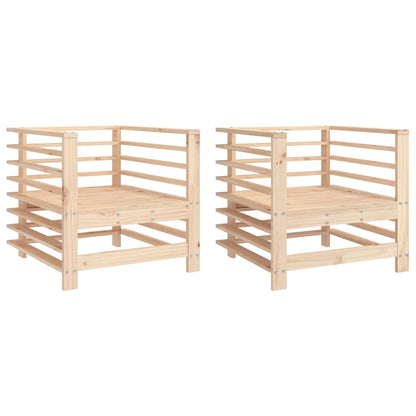 vidaXL Gartenstühle 2 Stk. Massivholz Kiefer