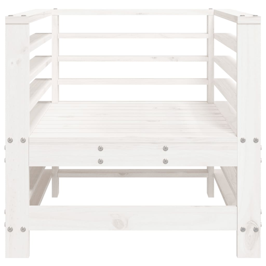 vidaXL Chaises de jardin 2 pcs Blanc Bois de pin massif
