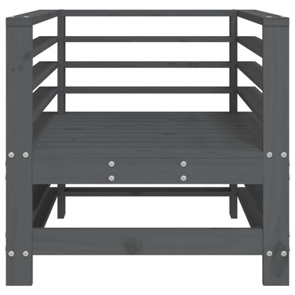 vidaXL Gartenstühle 2 Stk. Grau Massivholz Kiefer