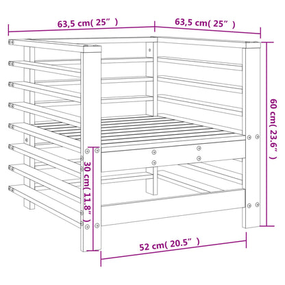 vidaXL Gartenstühle 2 Stk. Grau Massivholz Kiefer