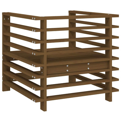 vidaXL Gartenstühle 2 Stk. Honigbraun Massivholz Kiefer