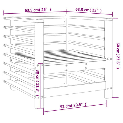 vidaXL Gartenstühle 2 Stk. Honigbraun Massivholz Kiefer