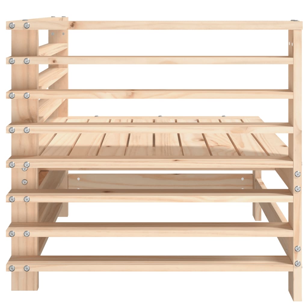 vidaXL Canapés d'angle de jardin 2 pcs Bois de pin massif