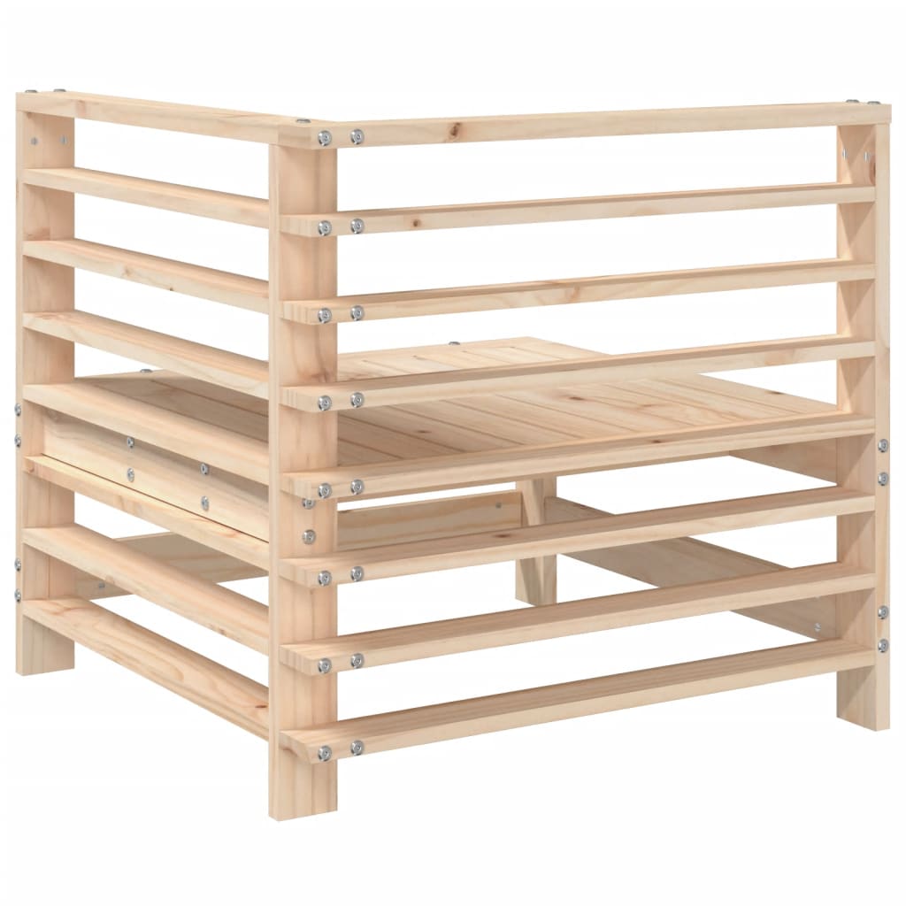 vidaXL Canapés d'angle de jardin 2 pcs Bois de pin massif