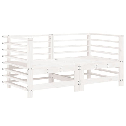 vidaXL Canapés d'angle de jardin 2 pcs Blanc Bois de pin massif