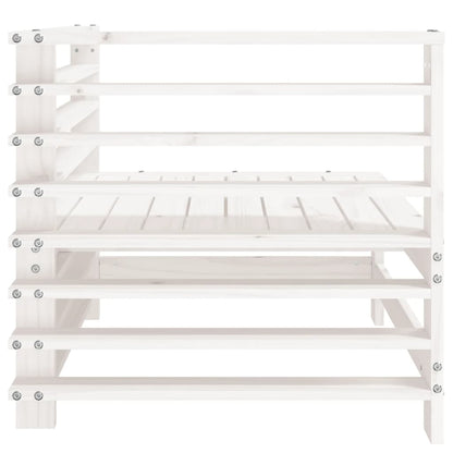 vidaXL Canapés d'angle de jardin 2 pcs Blanc Bois de pin massif