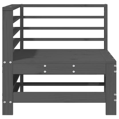 vidaXL Canapés d'angle de jardin 2 pcs Gris Bois de pin massif