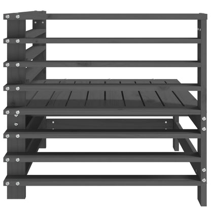 vidaXL Canapés d'angle de jardin 2 pcs Gris Bois de pin massif