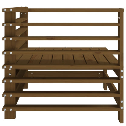vidaXL Canapés d'angle de jardin 2 pcs Marron miel Bois de pin massif