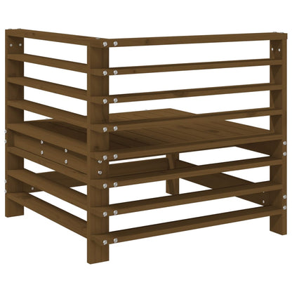 vidaXL Canapés d'angle de jardin 2 pcs Marron miel Bois de pin massif