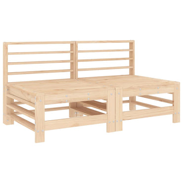 vidaXL Canapés centraux de jardin 2 pcs Bois de pin massif