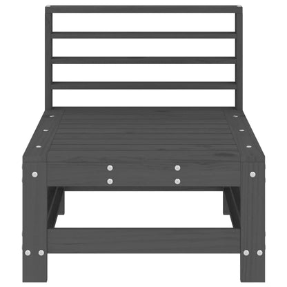 vidaXL Canapés centraux de jardin 2 pcs Gris Bois de pin massif