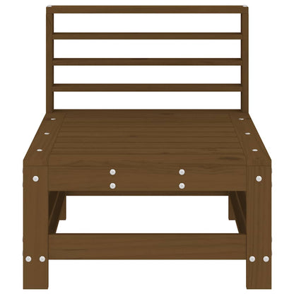 vidaXL Garten-Mittelsofas 2 Stk. Honigbraun Massivholz Kiefer
