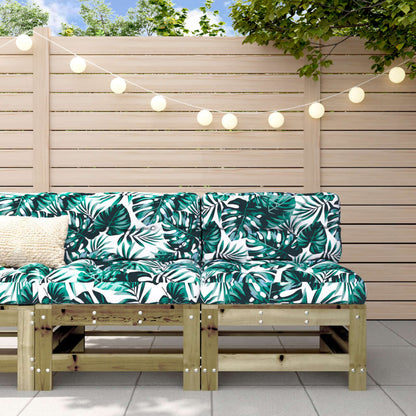 vidaXL Garten-Mittelsofas 2 Stk. Kiefernholz Imprägniert