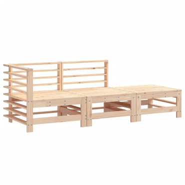 vidaXL Salon de jardin 3 pcs en bois de pin massif